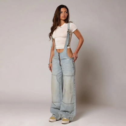 UrbanFlow Backstrap Denim Pants